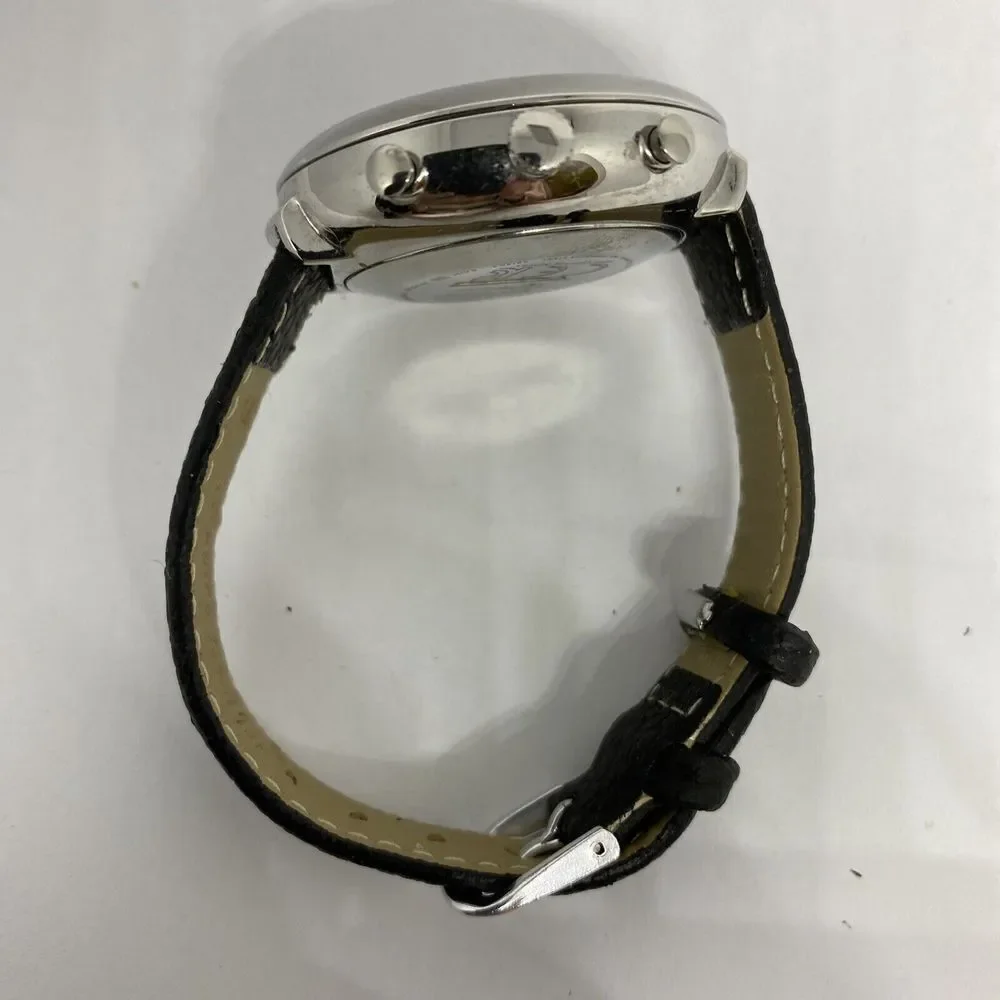 Fossil FTW5026 Women's Black Leather Silver Analog Dial Hybrid Smartwatch XX795